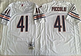 Men's Chicago Bears #41 Brian Piccolo White Throwback Stitched Football Jersey,baseball caps,new era cap wholesale,wholesale hats