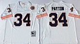 Men's Chicago Bears #34 Walter Payton White Throwback Stitched Football Jersey,baseball caps,new era cap wholesale,wholesale hats