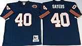 Men's Chicago Bears #40 Gale Sayers Navy Throwback Stitched Football Jersey,baseball caps,new era cap wholesale,wholesale hats