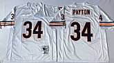 Men's Chicago Bears #34 Walter Payton White Road Throwback Jersey,baseball caps,new era cap wholesale,wholesale hats
