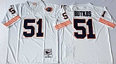 Men's Chicago Bears #51 Dick Butkus White Throwback Stitched Football Jersey,baseball caps,new era cap wholesale,wholesale hats