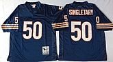 Men's Chicago Bears #50 Mike Singletary Blue Throwback Stitched Football Jersey,baseball caps,new era cap wholesale,wholesale hats