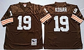 Men's Cleveland Browns #19 Bernie Kosar Brown Throwback Stitched Football Jersey,baseball caps,new era cap wholesale,wholesale hats