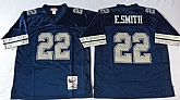 Men's Dallas Cowboys #22 Emmitt Smith Navy Throwback Stitched Football Jersey,baseball caps,new era cap wholesale,wholesale hats