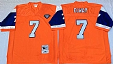 Men's Denver Broncos #7 John Elway Orange Throwback Stitched Football Jersey,baseball caps,new era cap wholesale,wholesale hats