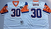 Men's Denver Broncos #30 Terrell Davis White Throwback Stitched Football Jersey,baseball caps,new era cap wholesale,wholesale hats
