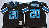 Men's Detroit Lions #20 Barry Sanders Black Throwback Stitched Football Jersey,baseball caps,new era cap wholesale,wholesale hats