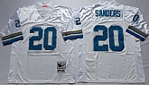 Men's Detroit Lions #20 Barry Sanders White Throwback Stitched Football Jersey,baseball caps,new era cap wholesale,wholesale hats