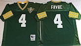 Men's Green Bay Packers #4 Brett Favre Green Throwback Stitched Football Jersey,baseball caps,new era cap wholesale,wholesale hats
