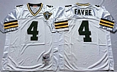 Men's Green Bay Packers #4 Brett Favre White Throwback Stitched Football Jersey,baseball caps,new era cap wholesale,wholesale hats