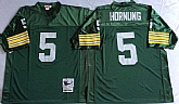 Men's Green Bay Packers #5 Paul Hornung Green Throwback Stitched Football Jersey,baseball caps,new era cap wholesale,wholesale hats