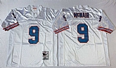 Men's Houston Oilers #9 Steve McNair White Throwback Stitched Football Jersey,baseball caps,new era cap wholesale,wholesale hats