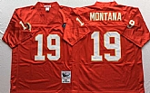 Men's Kansas City Chiefs #19 Joe Montana Red Throwback Stitched Football Jersey,baseball caps,new era cap wholesale,wholesale hats