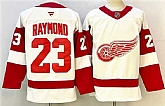 Men's Detroit Red Wings #23 Lucas Raymond White 2024-25 Stitched Jersey,baseball caps,new era cap wholesale,wholesale hats