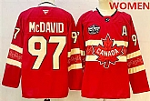 Women's Canada #97 Connor McDavid Red 2025 4 Nations Face-Off Premium With A Patch Stitched Jersey,baseball caps,new era cap wholesale,wholesale hats