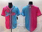 Men's Dallas Cowboys Blank Pink Blue Limited Stitched Baseball Jersey,baseball caps,new era cap wholesale,wholesale hats