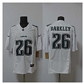 Men's Philadelphia Eagles #26 Saquon Barkley White 2024 F.U.S.E. Vapor Untouchable Limited Throwback Stitched Jersey,baseball caps,new era cap wholesale,wholesale hats