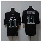Men's Philadelphia Eagles #11 A.J. Brown Black 2024 F.U.S.E. Vapor Untouchable Limited Stitched Jersey,baseball caps,new era cap wholesale,wholesale hats