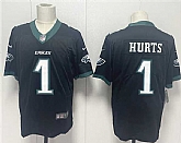 Men's Philadelphia Eagles #1 Jalen Hurts Black 2024 New Vapor Untouchable Limited Stitched Jersey,baseball caps,new era cap wholesale,wholesale hats