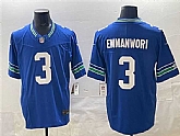 Men's Seattle Seahawks #3 Nick Emmanwori Royal 2024 F.U.S.E Throwback Vapor Limited Stitched Jersey,baseball caps,new era cap wholesale,wholesale hats