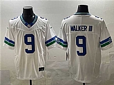 Men's Seattle Seahawks #9 Kenneth Walker III White F.U.S.E. Throwback Vapor Limited Stitched Jersey,baseball caps,new era cap wholesale,wholesale hats