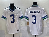 Men's Seattle Seahawks #3 Nick Emmanwori White F.U.S.E. Throwback Vapor Limited Stitched Jersey,baseball caps,new era cap wholesale,wholesale hats