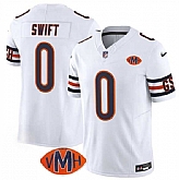 Men & Women & Youth Chicago Bears #0 D'Andre Swift White 2025 F.U.S.E. With VMH Patch Vapor Untouchable Limited Stitched Jersey,baseball caps,new era cap wholesale,wholesale hats