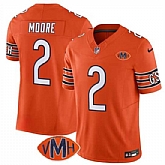 Men & Women & Youth Chicago Bears #2 D.J. Moore Orange 2025 F.U.S.E. With VMH Patch Vapor Untouchable Limited Stitched Jersey,baseball caps,new era cap wholesale,wholesale hats
