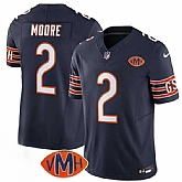 Men & Women & Youth Chicago Bears #2 D.J. Moore Navy 2025 F.U.S.E. With VMH Patch Vapor Untouchable Limited Stitched Jersey,baseball caps,new era cap wholesale,wholesale hats