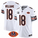 Men & Women & Youth Chicago Bears #18 Caleb Williams White 2025 F.U.S.E. With 1-Star C Patch And VMH Patch Vapor Untouchable Limited Stitched Jersey,baseball caps,new era cap wholesale,wholesale hats