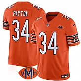 Men & Women & Youth Chicago Bears #34 Walter Payton Orange 2025 F.U.S.E. With VMH Patch Vapor Untouchable Limited Stitched Jersey,baseball caps,new era cap wholesale,wholesale hats