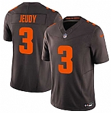 Men & Women & Youth Cleveland Browns #3 Jerry Jeudy Brown 2025 F.U.S.E. 'Alpha Dawg Edition' Vapor Limited Stitched Jersey,baseball caps,new era cap wholesale,wholesale hats