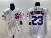 Men's Chicago Cubs #23 Ryne Sandberg White Pinstripe 'Ryne Sandberg Tribute' Vapor Limited V2 Stitched Jersey,baseball caps,new era cap wholesale,wholesale hats