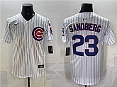 Men's Chicago Cubs #23 Ryne Sandberg White Pinstripe 'Ryne Sandberg Tribute' Vapor Limited V3 Stitched Jersey,baseball caps,new era cap wholesale,wholesale hats