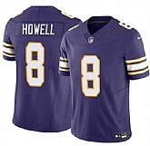 Men & Women & Youth Minnesota Vikings #8 Sam Howell Purple 2023 F.U.S.E. Throwback Vapor Untouchable Limited Stitched Jersey,baseball caps,new era cap wholesale,wholesale hats