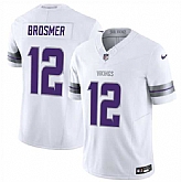 Men & Women & Youth Minnesota Vikings #12 Max Brosmer White 2025 F.U.S.E. Winter Warrior Limited Stitched Jersey,baseball caps,new era cap wholesale,wholesale hats