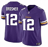 Men & Women & Youth Minnesota Vikings #12 Max Brosmer Purple 2025 F.U.S.E. Vapor Untouchable Limited Stitched Jersey,baseball caps,new era cap wholesale,wholesale hats