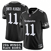 Men & Women & Youth Seattle Seahawks #11 Jaxon Smith-Njigba Black 2025 F.U.S.E. 'Gothic Rain City Shadows Edition' Vapor Limited Stitched Jersey,baseball caps,new era cap wholesale,wholesale hats