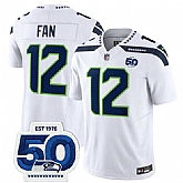 Men & Women & Youth Seattle Seahawks #12 Fan White 2025 F.U.S.E. 50th Anniversary Patch Vapor Limited Stitched Jersey,baseball caps,new era cap wholesale,wholesale hats