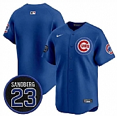 Men's Chicago Cubs Blank Royal 'Ryne Sandberg Tribute' Vapor Limited V2 Stitched Jersey Dzhi,baseball caps,new era cap wholesale,wholesale hats