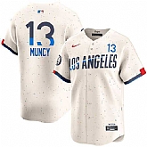 Men's Los Angeles Dodgers #13 Max Muncy Cream 2024 City Connect Limited Stitched Jersey Dzhi,baseball caps,new era cap wholesale,wholesale hats