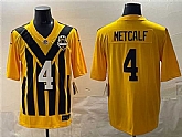 Men's Pittsburgh Steelers #4 DK Metcalf Gold 1933 Throwback Alternate Stitched Game Jersey,baseball caps,new era cap wholesale,wholesale hats