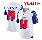 Youth New England Patriots active player custom white blue 2023 f.u.s.e. throwback limited stitched jersey,baseball caps,new era cap wholesale,wholesale hats