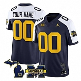 Men's Michigan Wolverines ACTIVE PLAYER Custom Navy Alternate F.U.S.E. 2025 Vapor Stitched Jersey,baseball caps,new era cap wholesale,wholesale hats