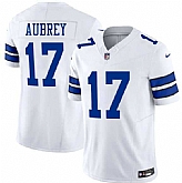 Men & Women & Youth Dallas Cowboys #17 Brandon Aubrey White 2025 F.U.S.E Vapor Untouchable Limited Stitched Jersey,baseball caps,new era cap wholesale,wholesale hats