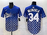 Men's Los Angeles Dodgers #34 Fernando Valenzuela Blue Limited Stitched Jersey,baseball caps,new era cap wholesale,wholesale hats