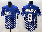 Men's Los Angeles Dodgers #8 Enrique Hernandez Blue Limited Stitched Jersey,baseball caps,new era cap wholesale,wholesale hats