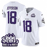 Men's Minnesota Vikings #18 Justin Jefferson White 2025 F.U.S.E. Winter Warrior Skol Patch Vapor Limited Stitched Jersey Dzhi,baseball caps,new era cap wholesale,wholesale hats