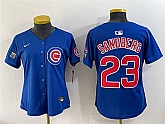 Women's Chicago Cubs #23 Ryne Sandberg Royal 'Ryne Sandberg Tribute' Vapor Limited V2 Stitched Jersey,baseball caps,new era cap wholesale,wholesale hats