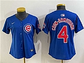 Women's Chicago Cubs #4 Pete Crow-Armstrong Royal Vapor Limited Stitched Jersey,baseball caps,new era cap wholesale,wholesale hats